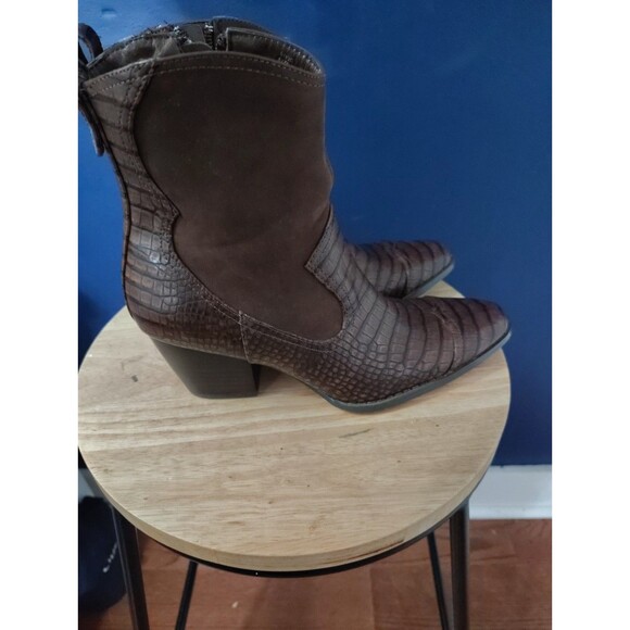 COCONUTS By Matisse Vivid Western Side Zip Ankle Boots Booties Womens Size 6 M - Picture 3 of 11